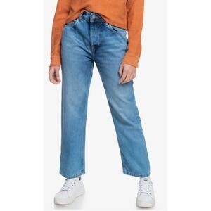 Roxy In‎ A Minute Straight Fit Jeans Mid Rise Stretch Denim Medium Blue Size 26